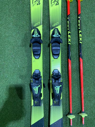 Fischer RC4 Race JR 120 cm Skis With Bindings (Used)