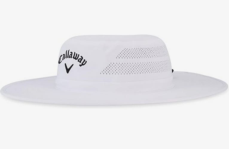 NEW 2025 Callaway Golf White/Black Adjustable Sun Hat/Cap/Bucket OSFM