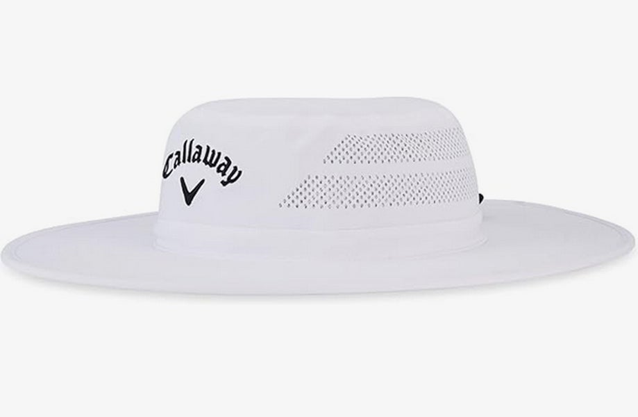 NEW 2025 Callaway Golf White/Black Adjustable Sun Hat/Cap/Bucket OSFM