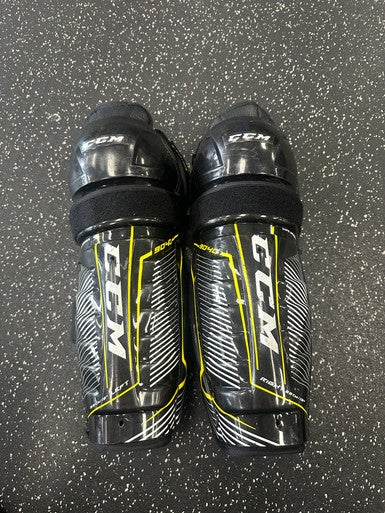 Used CCM 9040 Junior Shin Guards Black 13" 11849-S000033835