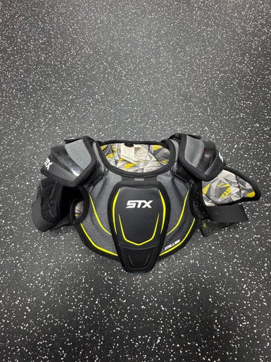 Used STX STALLION 200+ Lacrosse Shoulder Pads Black SM 11849-S000033841