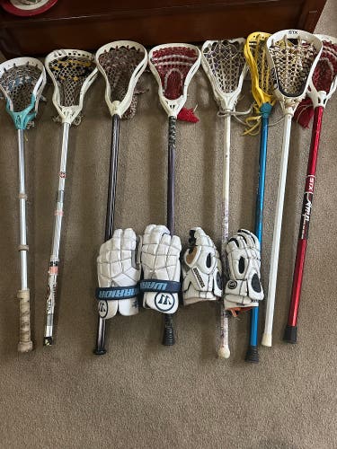 Lacrosse stick bundle and new gloves! (Gait ice, EVO X, etc)