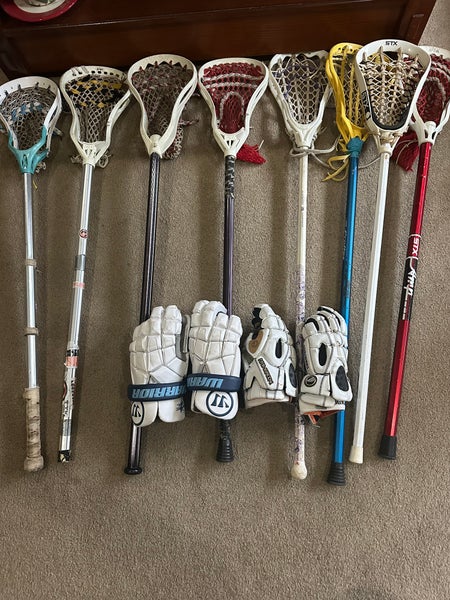 Lacrosse stick bundle and new gloves! (Gait ice, EVO X, etc)