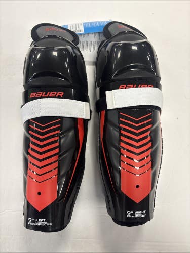 Brand New Junior Size 9 Inch Bauer Lil Sport Ice Hockey Player Shin Pads