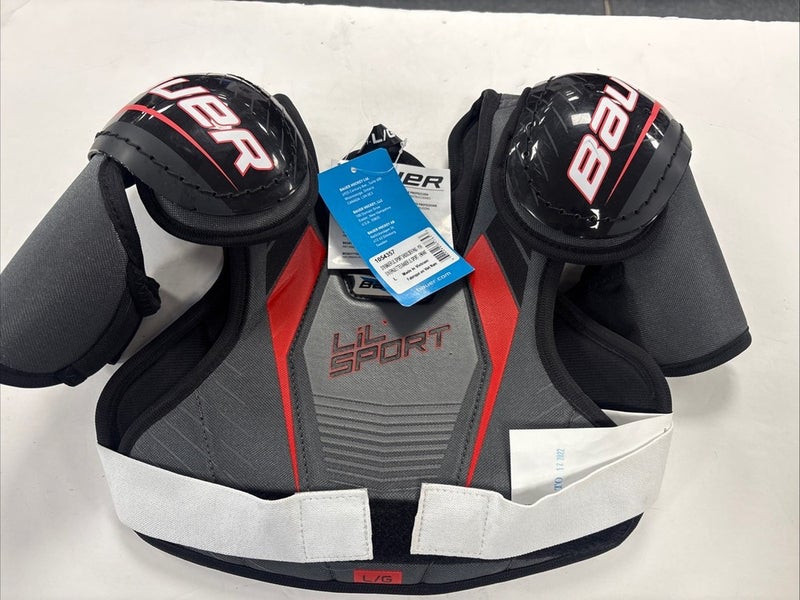 Brand New Youth Size Large Bauer Lil Sport Ice Hockey Player Shoulder Pads