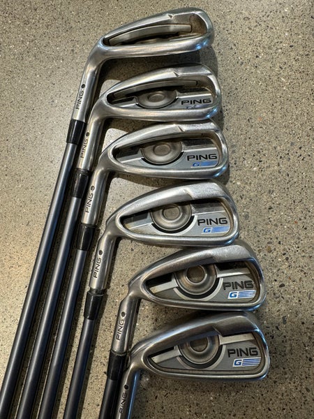 Men's Ping G 2016 iron set, Left Hand Senior Flex Graphite Shaft (Used)