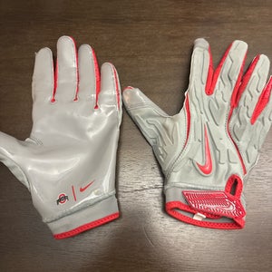 Ohio State Grey and Red XXL Adult Nike Superbad Gloves (New)