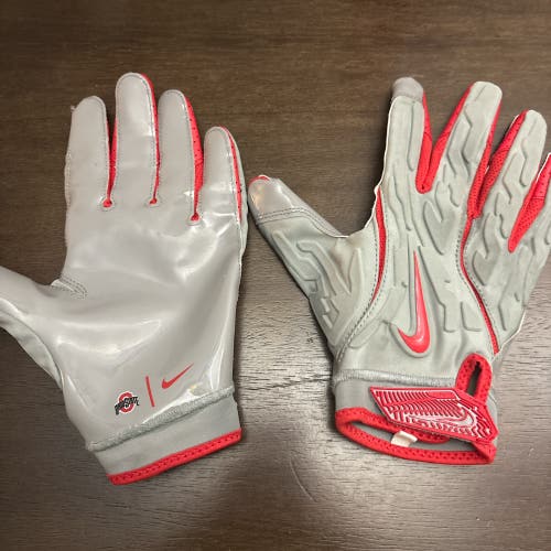 Ohio State Grey and Red XXL Adult Nike Superbad Gloves (New)