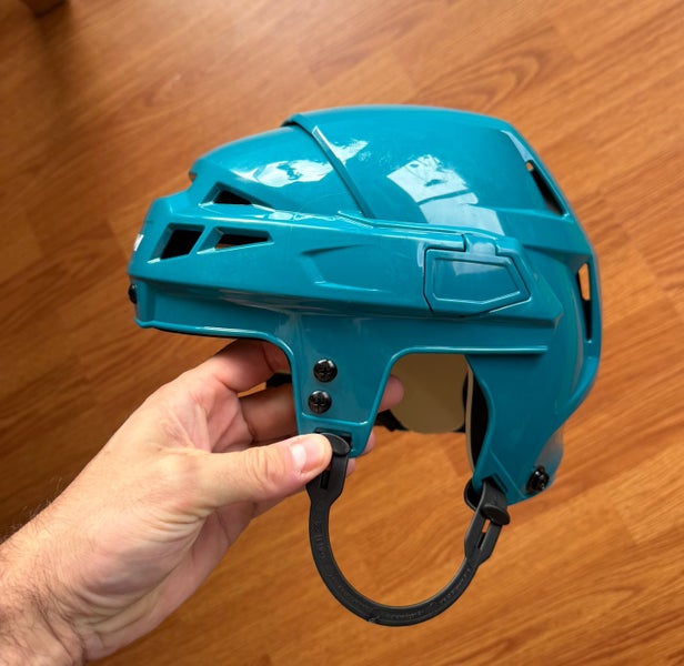 San Jose NHL Game-Used CCM HTV8 Rare Teal Helmet Pro Stock sharks