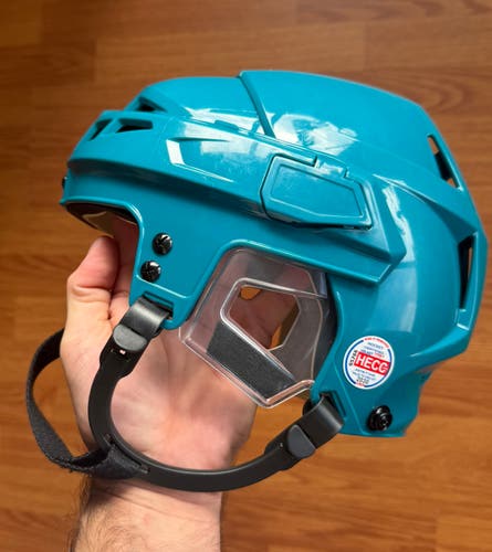 San Jose NHL Game-Used CCM HTV8 Rare Teal Helmet Pro Stock sharks small
