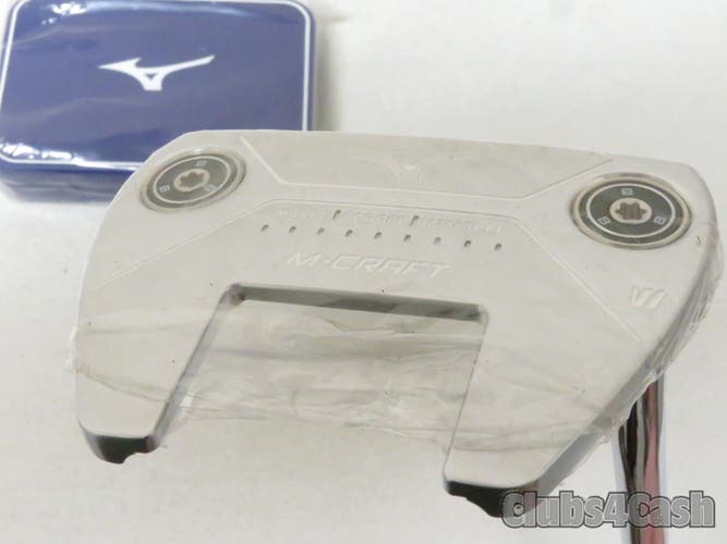 Mizuno M Craft VI Putter Mallet Satin Chrome 35" NO Cover +Weight Kit   NEW