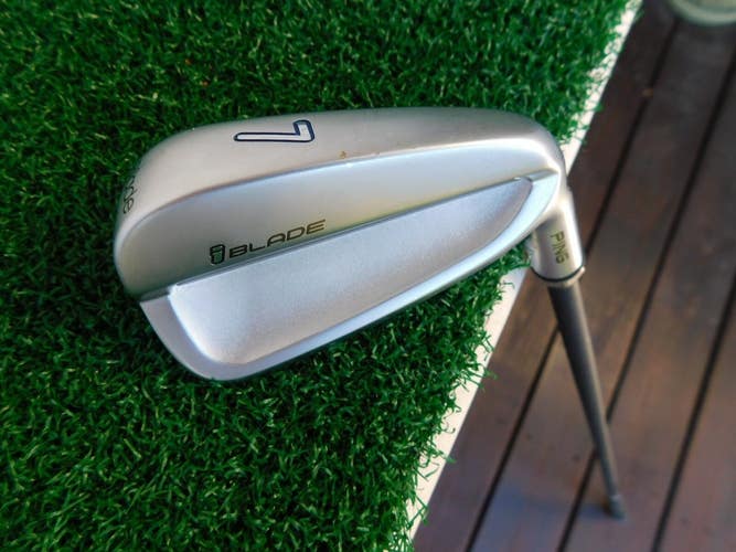 PING iBlade 7-Iron Blue Dot Demo/Fitting Club w/ Ping AWT 2.0 Regular Flex