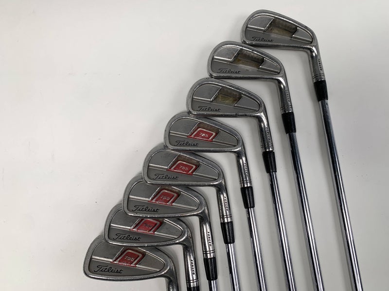 Titleist 755 Forged Iron Set 3-PW Tri-Spec Stiff Steel Mens RH Midsize Grips
