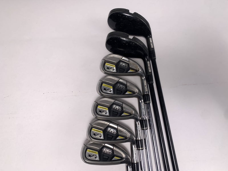Adams Idea Tech V3 Hybrid Iron Set 5-PW+GW Idea V3 Graphite & Steel Mens RH