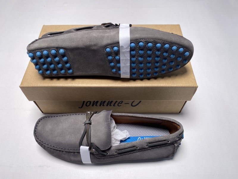 Johnnie-O Getaway Driver Shoes Light Gray Men's SZ 10.5 (JMFW1290)