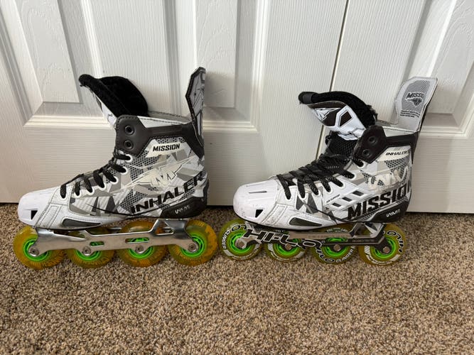 2021 Mission Inhaler WM03 Hockey Skates Wide Width 7.5 E (Used)