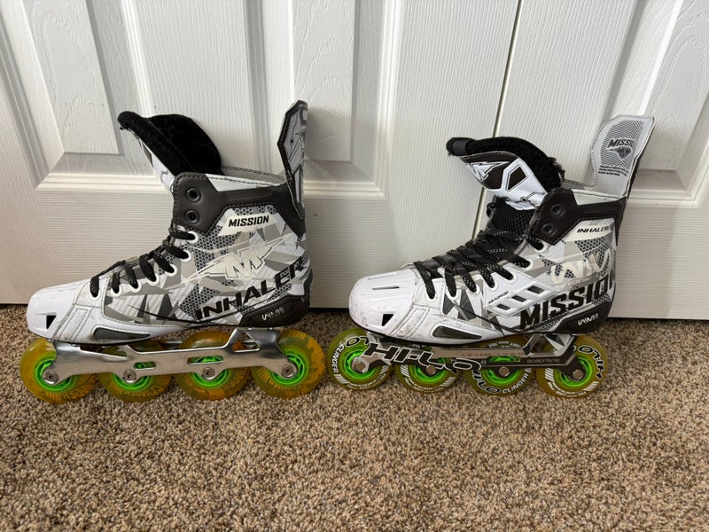 2021 Mission Inhaler WM03 Hockey Skates Wide Width 7.5 E (Used)