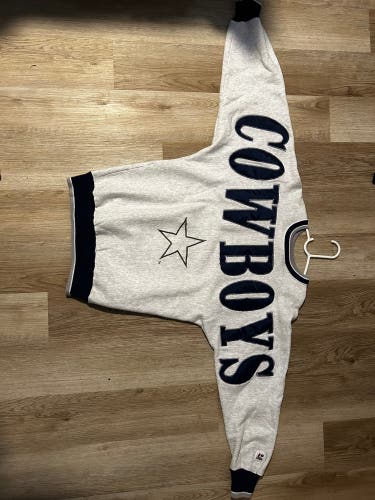 Vintage Dallas Cowboys NFL Impact Legends Embroidered Spellout Sweatshirt Large