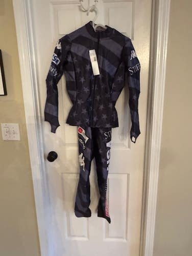New US Ski Team, 2 Piece SL Suit - Medium