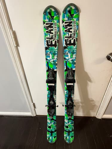 Kid's Elan Pinball 125 cm Skis With Bindings (Used)