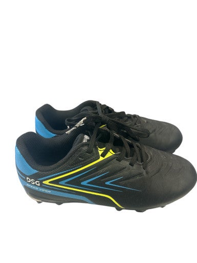 Used DSG24YSC-BLK Soccer Cleats Black And Carolina Blue Youth 13.0 11862-S000091689
