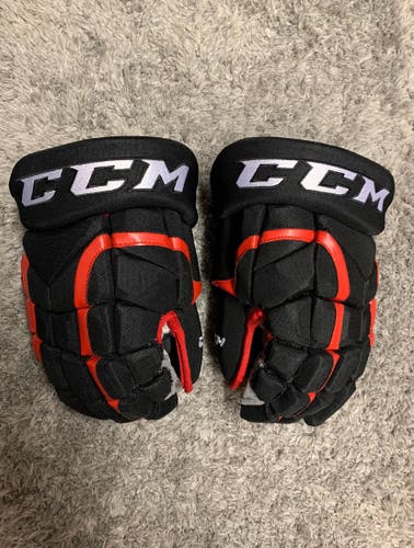CCM HG12 Pro Stock Hockey Gloves 14” Blackhawks Zero Cuff