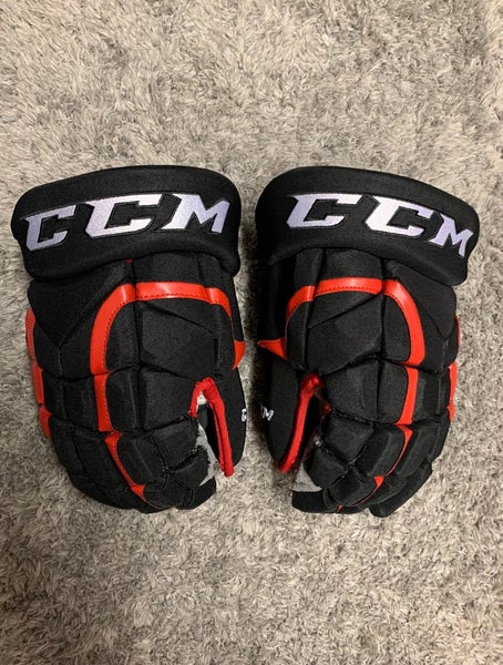CCM HG12 Pro Stock Hockey Gloves 14” Blackhawks Zero Cuff