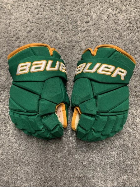 Bauer Vapor 2X Pro Stock Game Used Hockey Gloves 14” Greenway Wild Reverse Retro