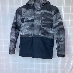 Quicksilver Gray Unisex Youth Size 10 Medium Jacket (Used)