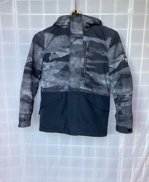 Quicksilver Gray Unisex Youth Size 10 Medium Jacket (Used)