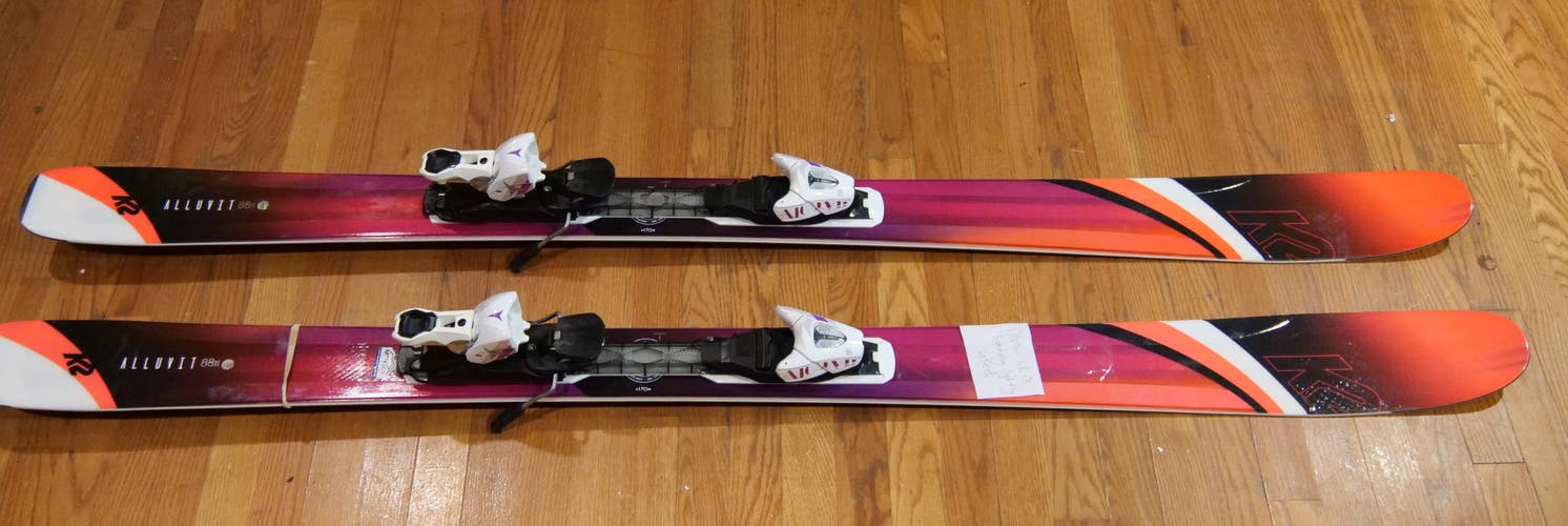 Women's 2019 All Mountain 170 cm K2 Alluvit 88 Ti Skis With Bindings  (New, See Descrip)) -