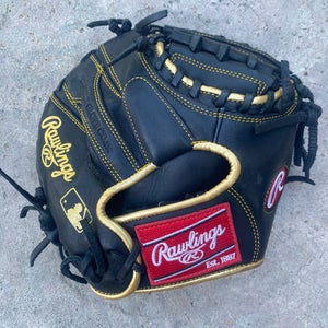 Black Rawlings R9 RH 27" Youth Catcher's Baseball Glove (Used)