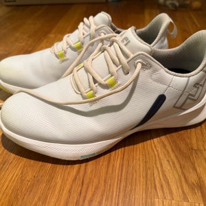White Men's Adult Footjoy FJ Fuel Sport Golf Shoes (Used)
