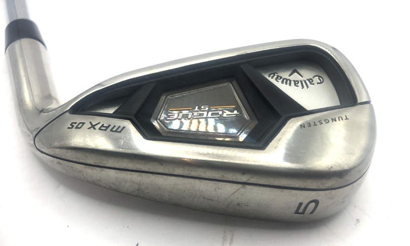Callaway Rogue ST MAX OS 5 Iron TT Elevate MP Regular Steel Shaft *Good*