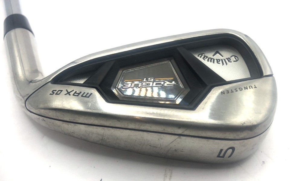 Callaway Rogue ST MAX OS 5 Iron TT Elevate MP Regular Steel Shaft *Good*