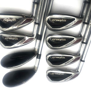 Left Handed Callaway Diablo Edge Womens Iron Set 4-5 Hybrid/5-PW Ladies Graphite
