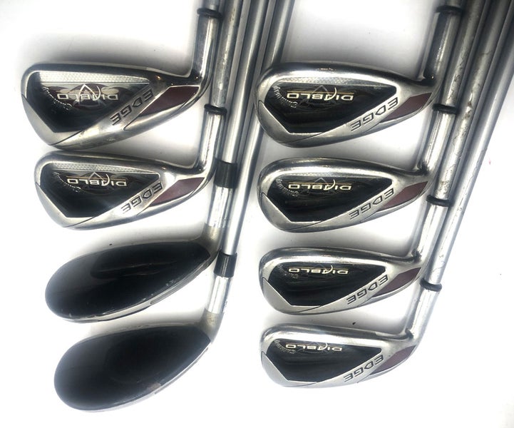Left Handed Callaway Diablo Edge Womens Iron Set 4-5 Hybrid/5-PW Ladies Graphite