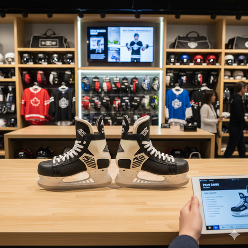 Micron Mega 1070 Hockey Skates Regular Width 8 (Used)