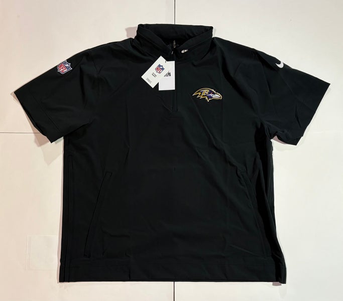 XXL Nike Dri-FIT NFL BALTIMORE RAVENS 1/2-Zip Short-Sleeve Hooded Top Windbreaker Jacket DZ7168-010