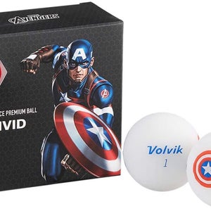 Volvik Vivid Marvel X Golf Balls (Captain America, 4pk) NEW