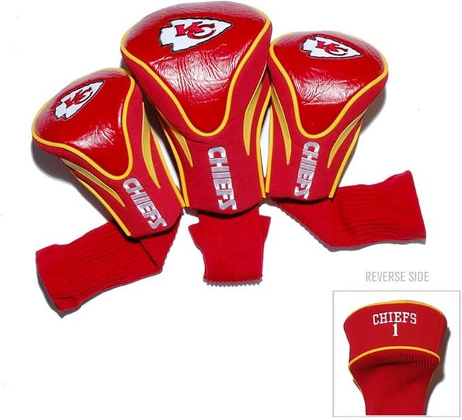 Team Golf Contour Golf Club Headcovers 3pk (Kansas City Chiefs) NFL NEW