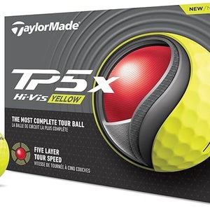 Taylor Made TP5x Golf Balls (Yellow, 12pk) 1dz 2024 NEW