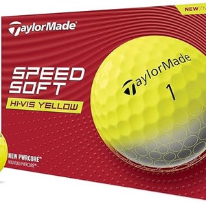 Taylor Made SpeedSoft Golf Balls (Hi-Vis Yellow, 12pk) 1dz 2024 NEW