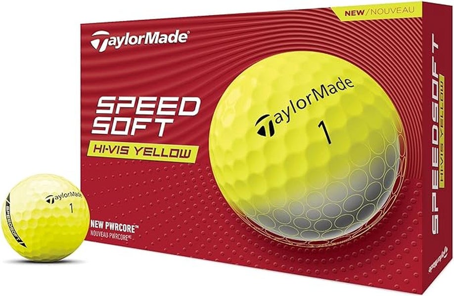 Taylor Made SpeedSoft Golf Balls (Hi-Vis Yellow, 12pk) 1dz 2024 NEW