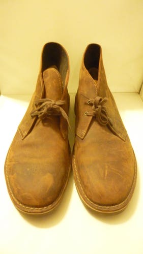 Brown Seude Leather CLARK's Collection Size M 12.0 (W 13.0) Clarks Boots Shoes