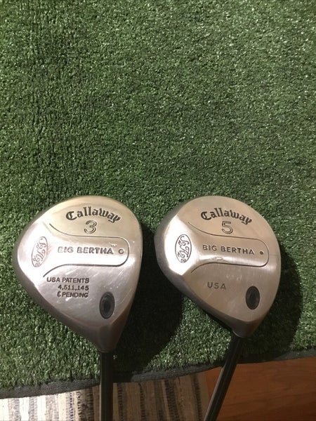 Callaway Big Bertha S2H2 Woods Set (3W & 5W) Regular & Firm RCH 60 Graphite READ
