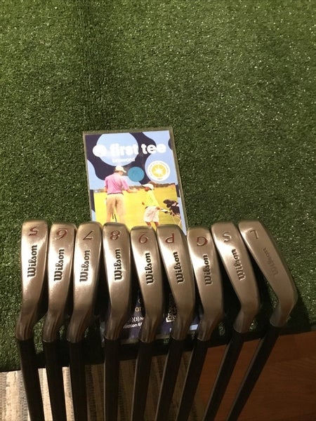 Wilson Left Handed Deep Red Irons Set 5-PW-GW-SW-LW Reg. FatShaft Graphite READ