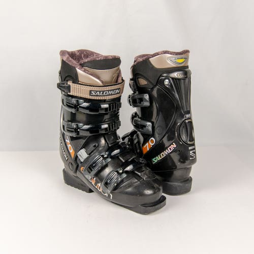 Salomon Evolution 7.0 Ski Boots Mondo 24/24.5 Size 6/6.5 Unisex Soft Flex 282mm (Used)