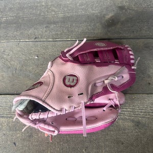 Wilson A300 Pink Right Handed  T-Ball Baseball Glove 10.5" Youth Kids