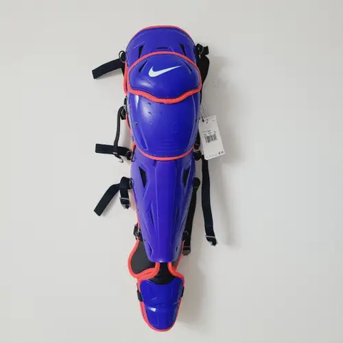 Nike Diamond Elite Baseball Catchers Leg Guards FJ7773-405 Size 16" Blue